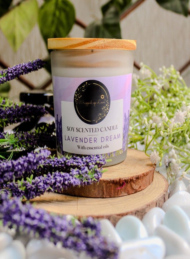 Wrapped up Love شموع معطرة برائحة اللافندر مع زيوت عطرية (110 غرام) - شموع معطرة للمنزل، شموع جمالية - مدة احتراق تزيد عن 25 ساعة - Image 2